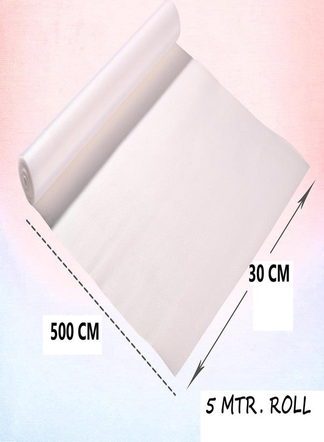 إيلاستبرو حصيرة/غطاء مانع للانزلاق من مادة EVA شفافة قابلة للغسل وآمنة للاستخدام مع الطعام من ElastPro (30 سم × 5 م) للثلاجة، وبطانة الرفوف، والطاولة، وحصيرة أدراج المطبخ (نسيج ماسي، شفاف) - Image 2